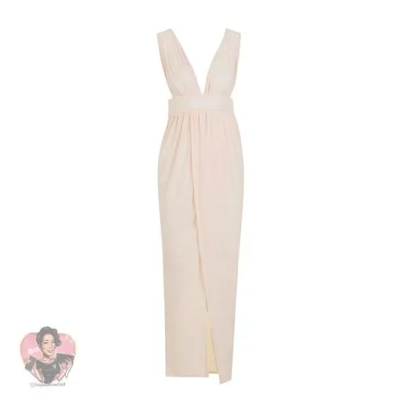 mermaid dress maxi Lena boat neck maxi mermaid dress with contrast ivory statement bow –  DEVINTO
